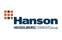 Hanson Logo wheel wash system on construction sites